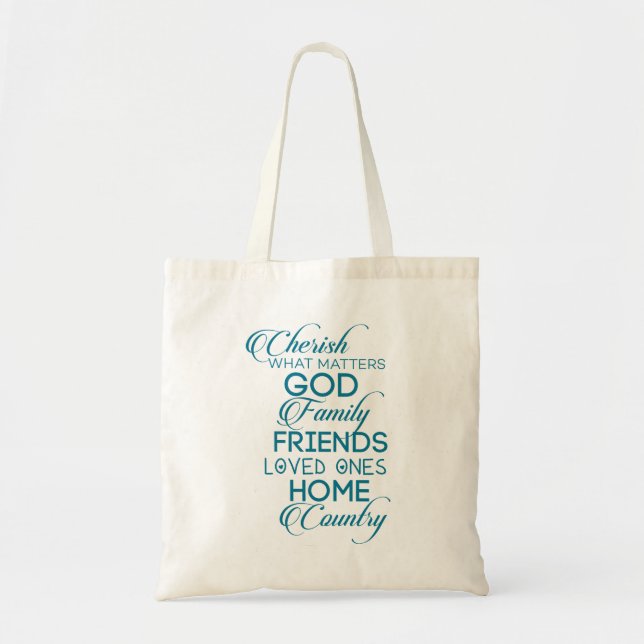 Bolsa Tote Cherish O Que Importa Teal (Frente)