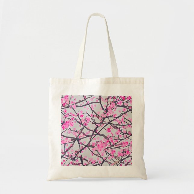 Bolsa Tote Cherry Blossom Canvas (Frente)