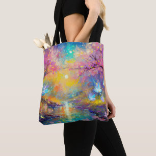 Bolsa Tote Cherry Blossom Fantasy Sunrise Stream