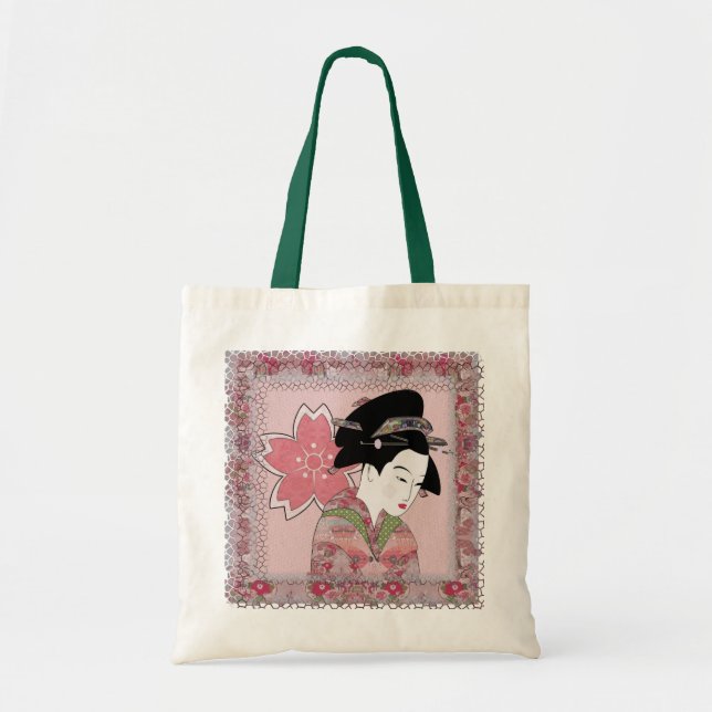 Bolsa Tote Cherry Blossom Geisha (Frente)