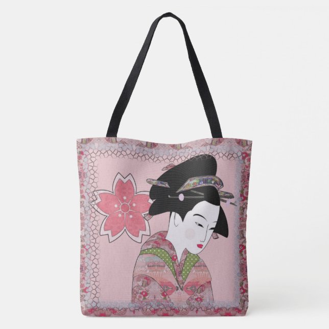 Bolsa Tote Cherry Blossom Geisha (Verso)