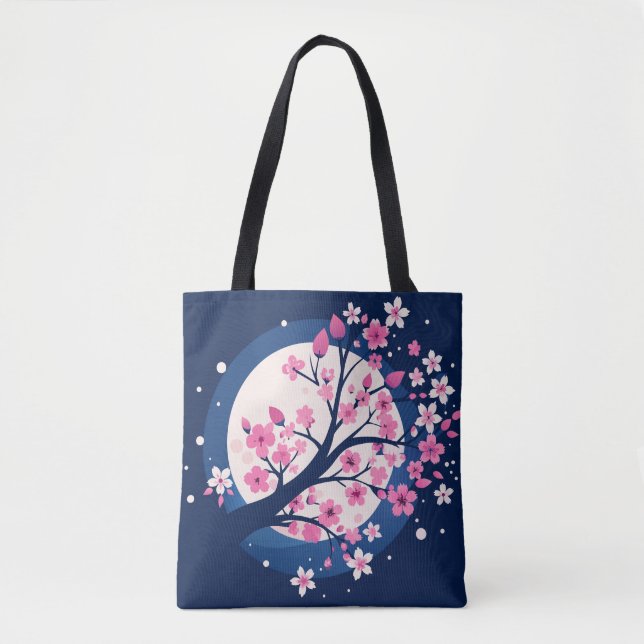 Bolsa Tote Cherry Blossom Noites (Frente)