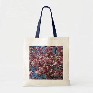 Bolsa Tote Cherry Blossoms e Blue Sky Primavera Floral