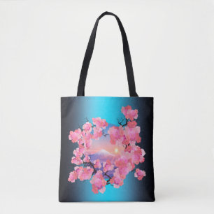 Bolsa Tote Cherry Blossoms pelo Monte Fuji