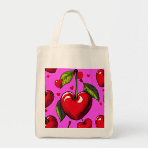 Bolsa Tote Cherry Hearts
