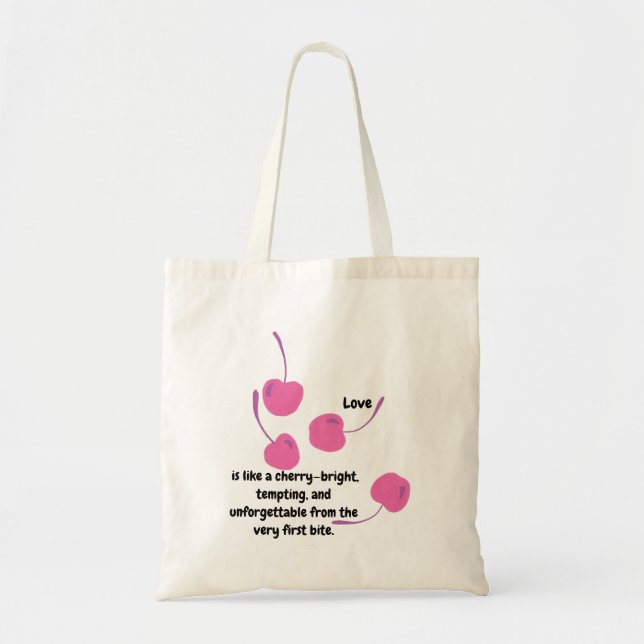 Bolsa Tote Cherry Love – Pop Art Cherries - Valentine’s Day (Frente)