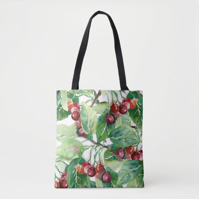 Bolsa Tote Cherry Seamless Pattern (Frente)