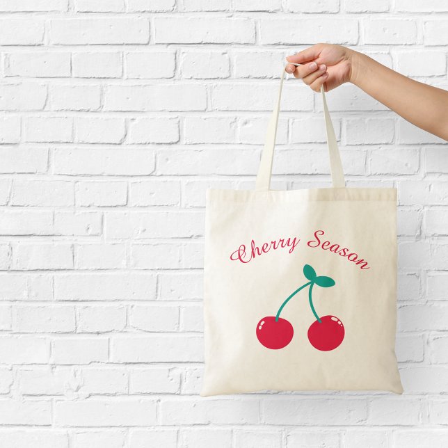 Bolsa Tote Cherry Season Cute Cherries Tote Bag (Criador carregado)