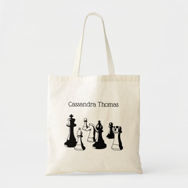 Bolsa Tote Chess Pieds Vintage Art nº 2 (Frente)