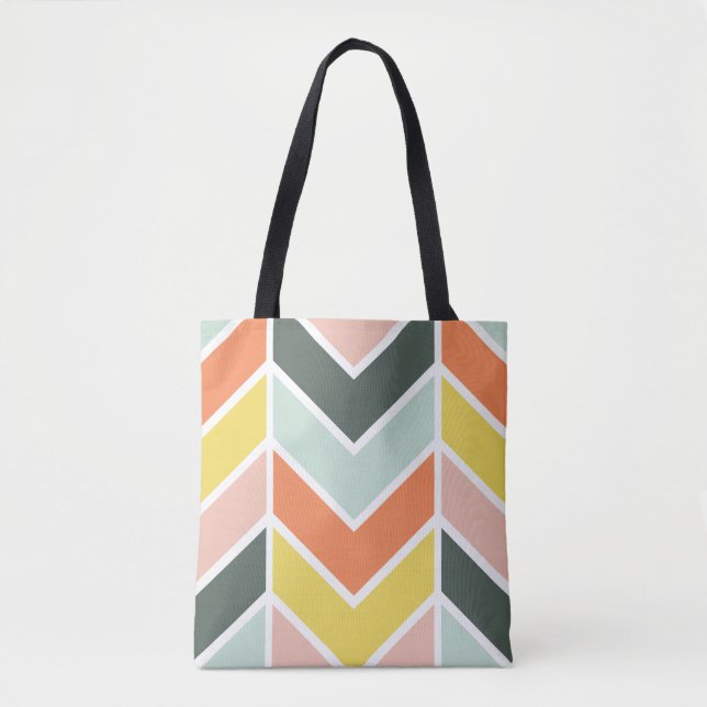 Bolsa Tote Chevron alegre (Frente)