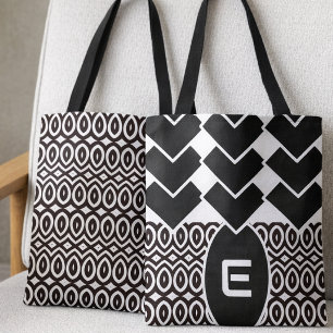 Bolsa Tote Chevron e Lágrima Bicolor