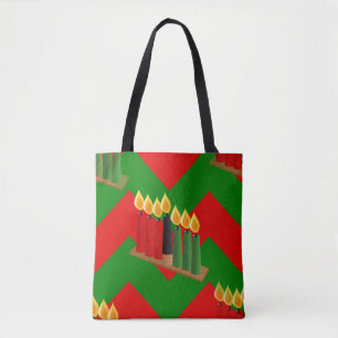 Bolsa Tote chevron kwanzaa