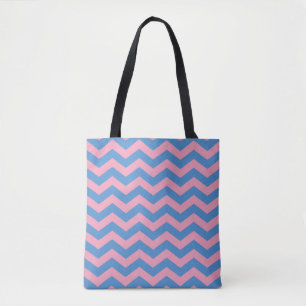 Bolsa Tote Chevrons da Orquídea Violeta Azul