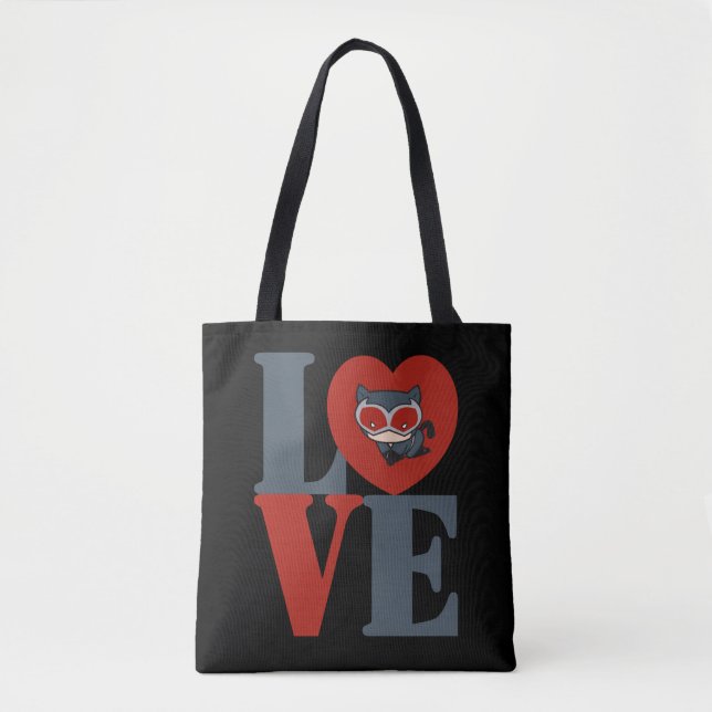 Bolsa Tote Chibi CatWomen LOVE (Frente)