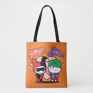 Bolsa Tote Chibi Harley Quinn & Chibi Joker Hearts
