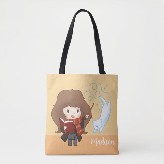 Bolsa Tote Chibi Hermione Granger Patronus (Frente)