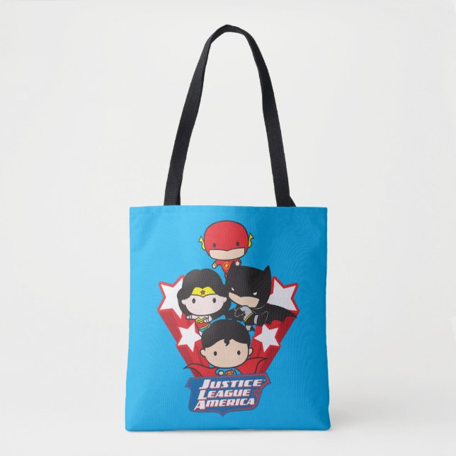Bolsa Tote Chibi Justice League of America Stars (Frente)