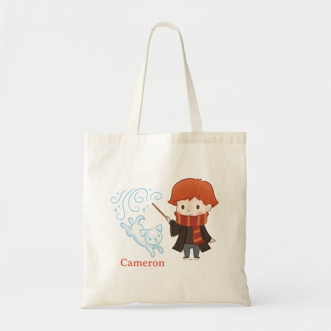 Bolsa Tote Chibi Ron Weasley Patronus (Frente)