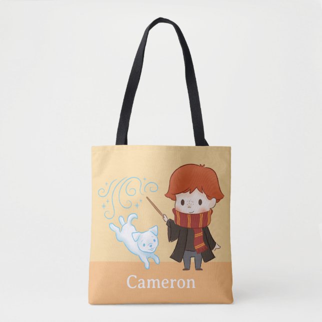 Bolsa Tote Chibi Ron Weasley Patronus (Frente)