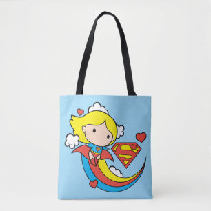 Bolsa Tote Chibi Supergirl Flying Rainbow