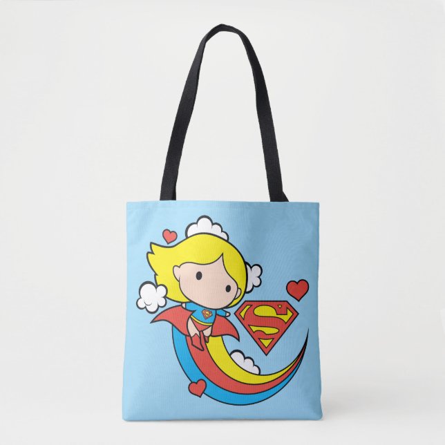 Bolsa Tote Chibi Supergirl Flying Rainbow (Frente)