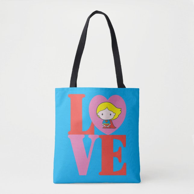 Bolsa Tote Chibi Supergirl LOVE (Frente)