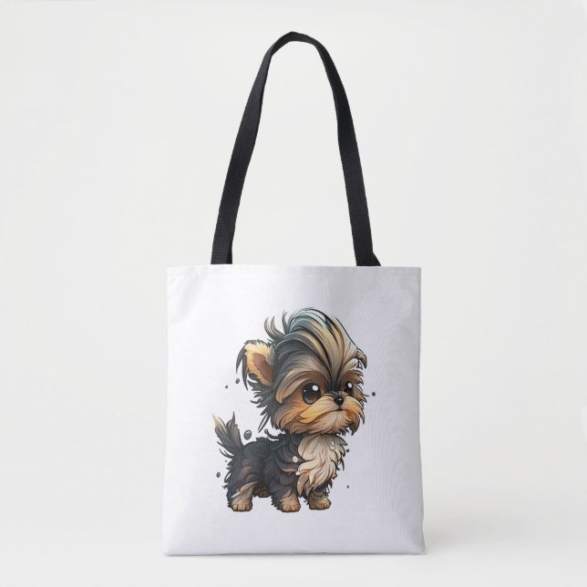 Bolsa Tote Chibi Yorkshire Terrier (Frente)