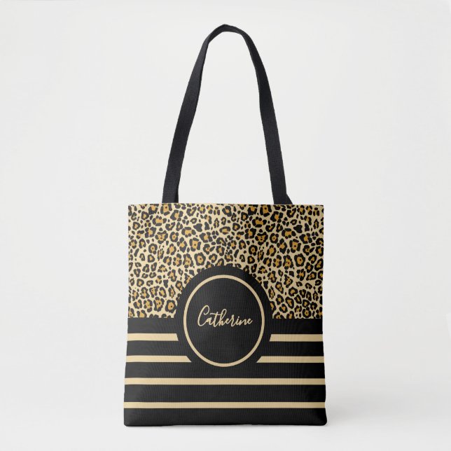 Bolsa Tote Chic Animal Skin Leopard Pattern  (Frente)
