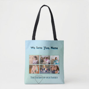 Bolsa Tote Chic Aqua Nana 6-Fotos Família