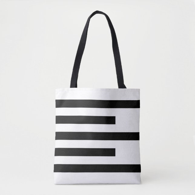 Bolsa Tote Chic Clássico Preto e Branco (Frente)