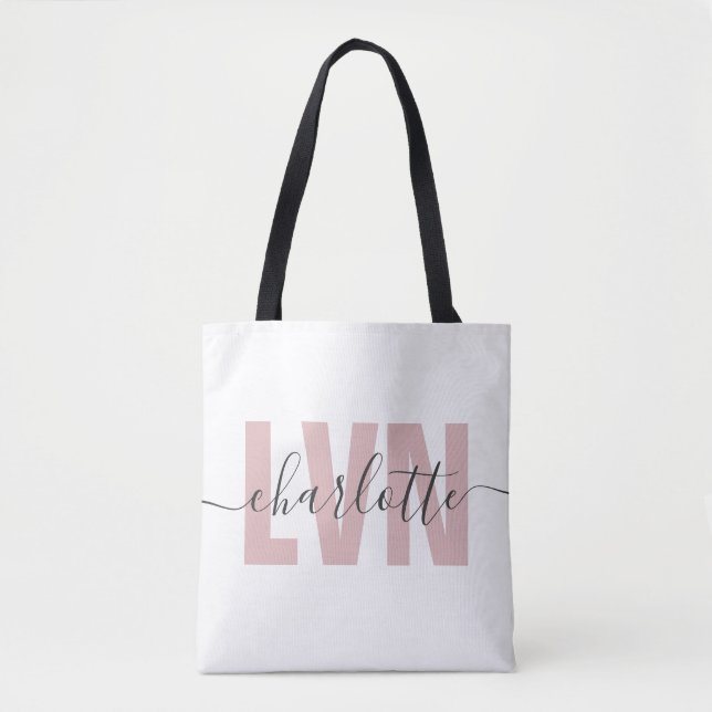 Bolsa Tote Chic de Enfermeiro Profissional Licenciado LVN Per (Frente)