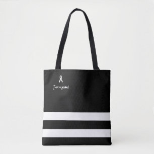 Bolsa Tote Chic Elegant Eu sou um sobrevivente do câncer de m