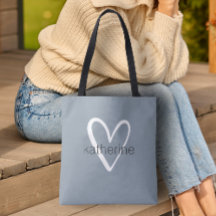 Chic Heart Personalizado Dusty Blue