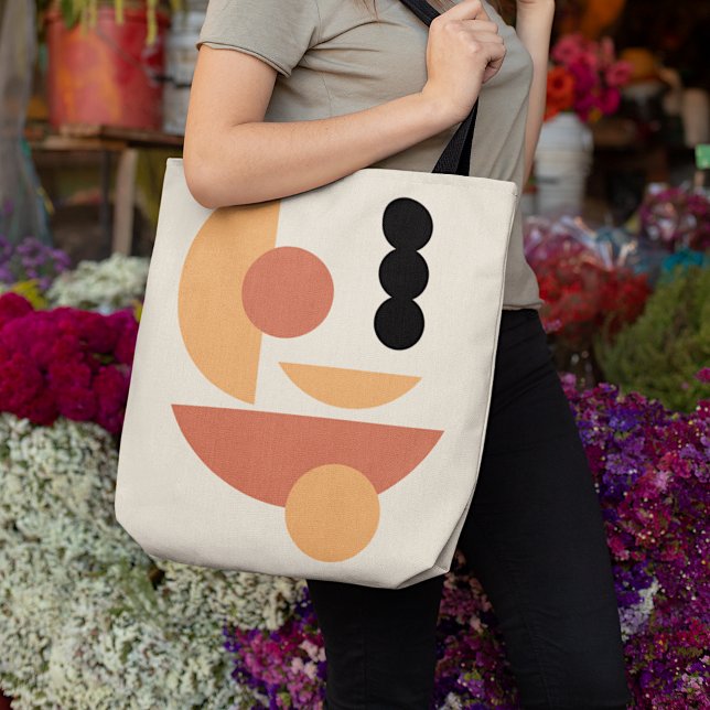 Bolsa Tote Chic Hip Abstrato Red Sun Black Moon Fusion (Criador carregado)