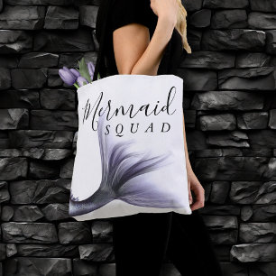 Bolsa Tote Chic Mermaid Squad   Bachelorette roxa Lavanda