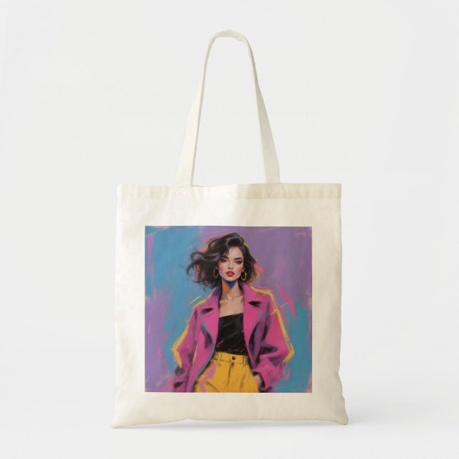 Bolsa Tote Chic Minimalist Tote Bag  (Frente)