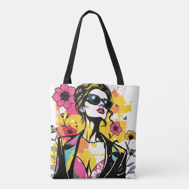 Bolsa Tote Chic Pop Floral Duet (Verso)