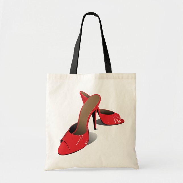 Bolsa Tote Chic Red High Heels Glamororto Stiletto Fashion (Frente)