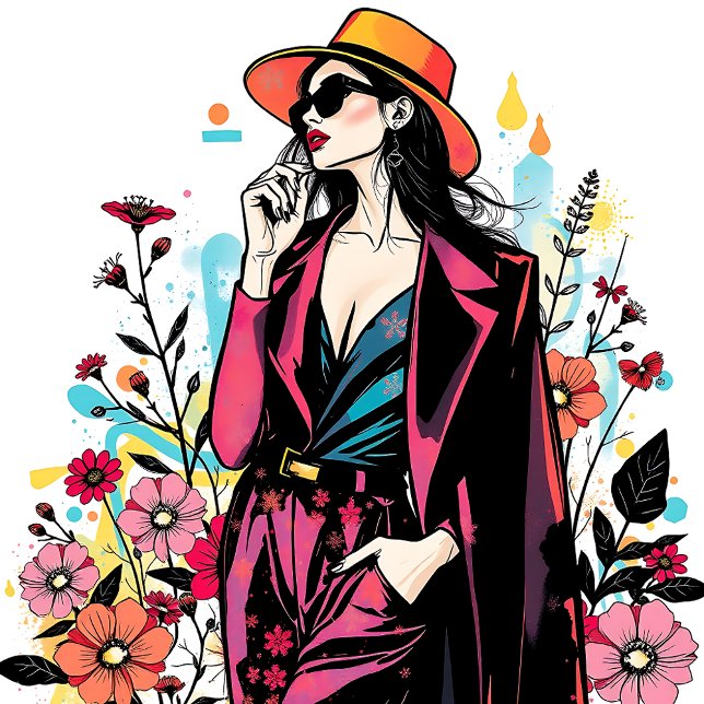 Bolsa Tote Chic Shades Botanical Art Dual Sided👑🕶️ (Criador carregado)