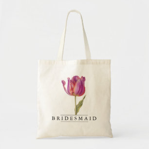 Bolsa Tote Chic Tulip Floral Botânica-Personalizar-Orçamento
