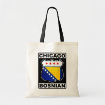 Chicago Bósnio Americana Tote Bag