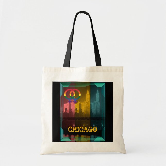 Bolsa Tote Chicago Gay Lésbica Interest Wrigley Bldg 1930 (Frente)