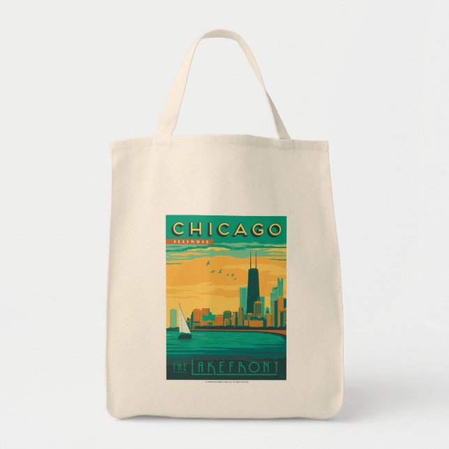 Bolsa Tote Chicago, IL - Aproveite a Lakefront (Frente)