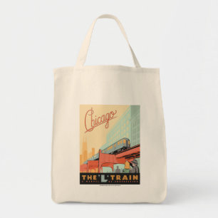 Bolsa Tote Chicago, IL - "L" trem