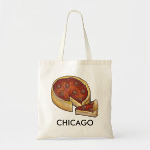 Bolsa Tote Chicago Illinois Deep Dish Pepperoni Cheese Pizza