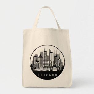 Bolsa Tote Chicago Illinois Skyline
