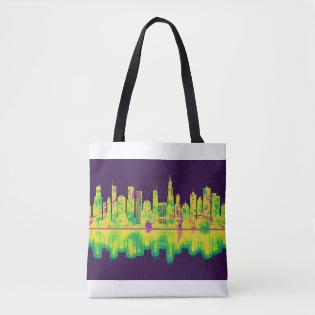 Bolsa Tote Chicago Illinois Skyline (Frente)