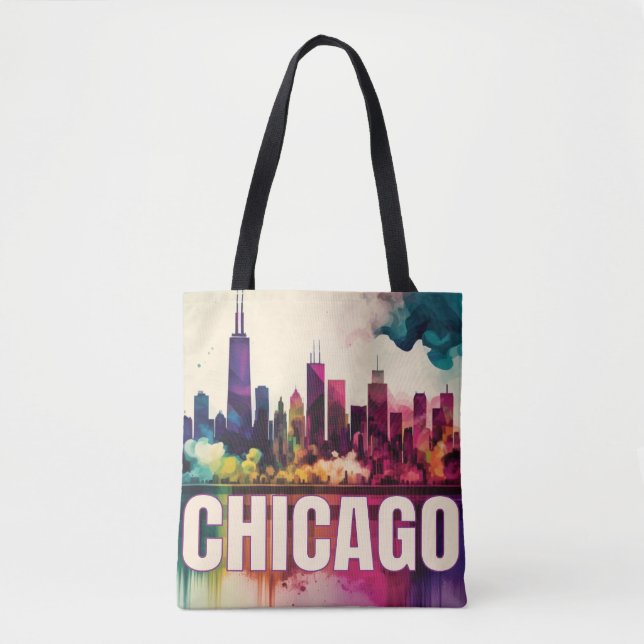 Bolsa Tote Chicago Skyline (Frente)
