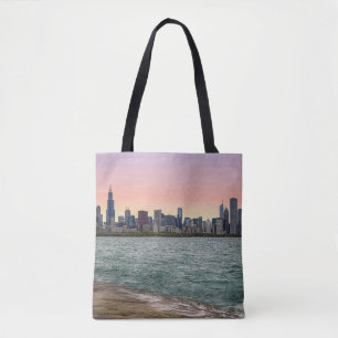 Bolsa Tote Chicago Skyline Painterly