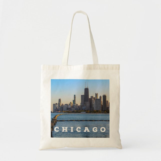Bolsa Tote Chicago Skyline Tote Bag (Frente)